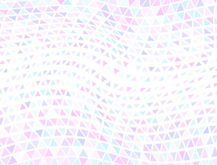 Contemporary triangles halftone texture. Fade triangular shapes banner background.