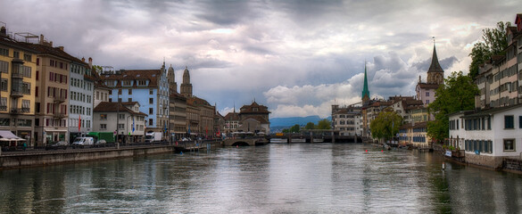 Fototapeta na wymiar Zurich city center, Switzerland, Europe