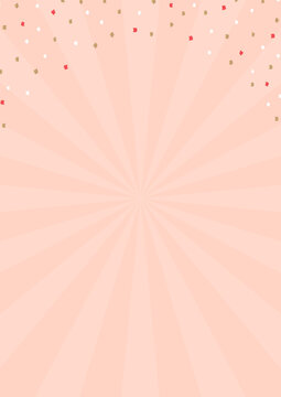 紙吹雪が舞うピンク色の集中線/放射線の背景 - セール･パーティ･お祝いのイメージ素材
