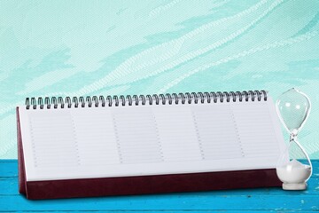 Open clean notebook on office desk