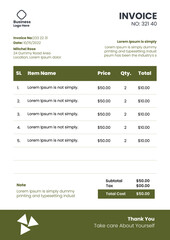 Free vector flat design of business  invoice