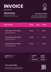 Free vector flat design of business  invoice