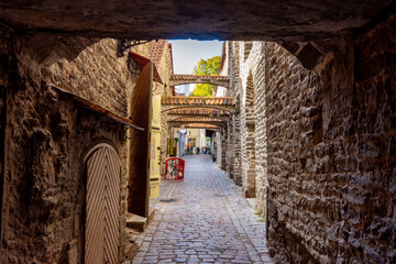St. Catherine's passage in old town, Tallinn, Estonia
