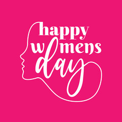 happy women's day flyer poster t-shirt celebration card banner design template