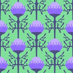 Floral seamless flower pattern for fabrics and textiles and packaging and gifts and cards and linens and kids