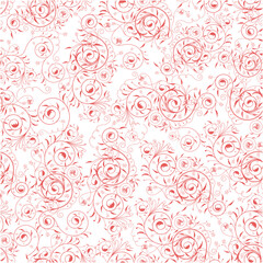 pattern seamless leaf floral repeat round spiral 