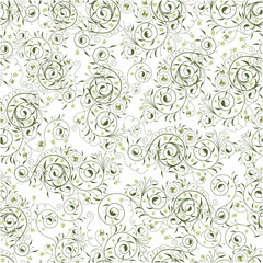 pattern seamless leaf floral repeat round spiral 