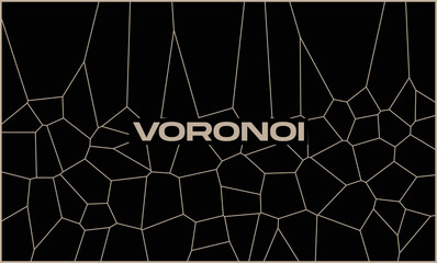 Voronoi Mosaic Pattern Background Vector