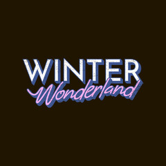 Fototapeta na wymiar colorful vintage lettering winter wonderland