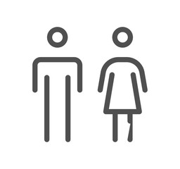 Gender related icon outline and linear vector.