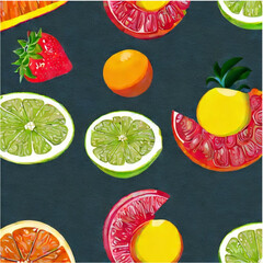 frisches gemaltes Obst