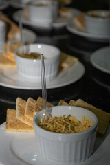 a plate of food on the table