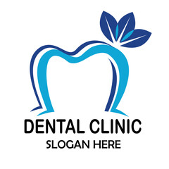 dental clinic logo and leaves