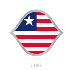 Liberia national team flag in style for international basketball competitions.