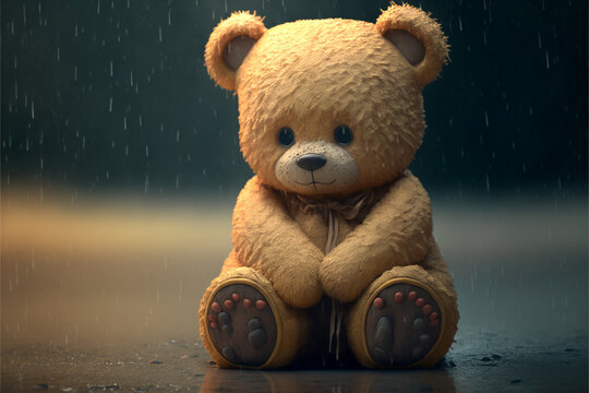 broken teddy bear
