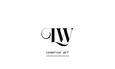 WL, LW, W, L abstract letters logo monogram