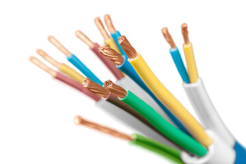 Colorful power copper electrical wire