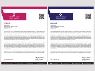 Vector modern corporate letterhead template design