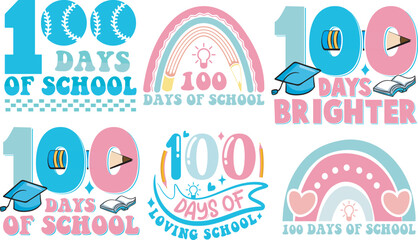 100 Days of School SVG Cut Files Bundle -100 Days of School SVG, Vector Design, 100 Days of School Vector SVG File, 100 Days of School Shirt SVG, 100 Days of School mug SVG