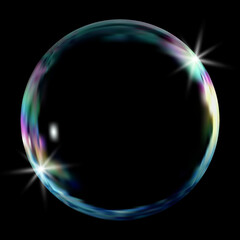 Realistic soap bubble .3D soap bubble