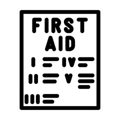 emergency first aid guide first aid line icon vector. emergency first aid guide first aid sign. isolated contour symbol black illustration