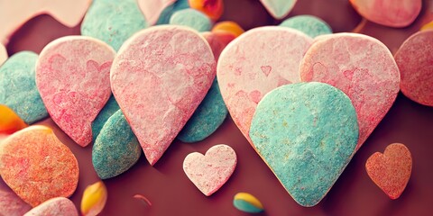 Obraz premium Lovely and cute Valentines background