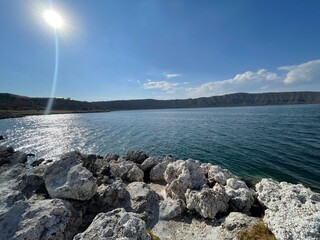 lake and mountains
