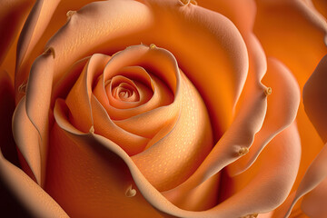 Rose flower at high magnification. MACRO shot. Generative AI