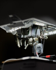 Detail of needle mechanism of modern sewing machine