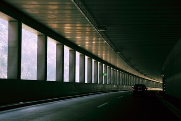 Obraz premium Tunell in Österreich Autobahn Kontstruktion 