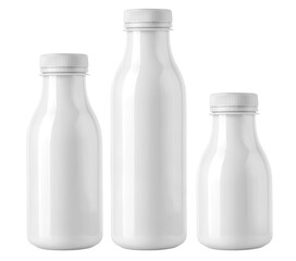 Bottle of milk isolated