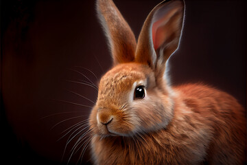 Rabbit portrait, generative ia