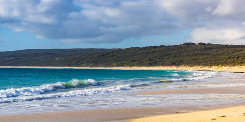 Fototapeta na wymiar panorama of hamelin bay beach, famous beach in western australia in margaret river region