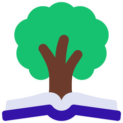Obraz premium Tree Growing From Book Icon