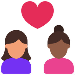 Fototapeta premium Female Couple Icon