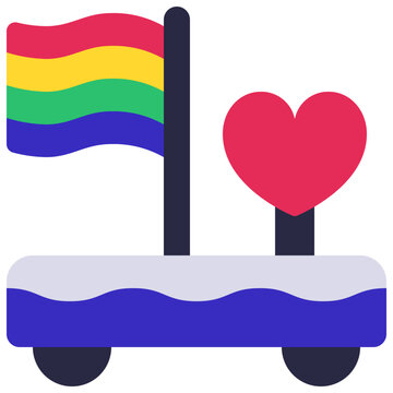 Pride Parade Float Icon