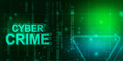 2d illustration abstract Cyber crime

