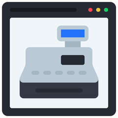 Online Cash Register Icon