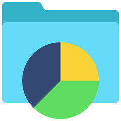 Fototapeta premium Pie Chart Folder Icon