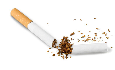 Broken classic filter cigarette and tobacco © BillionPhotos.com