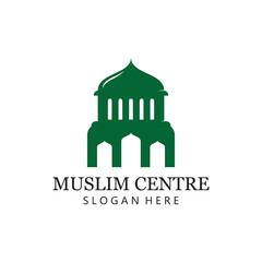 Mosque Creative Logo Template With Simple Concept.