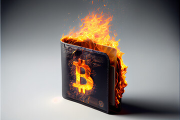 burning bitcoin burning wallet. Generative AI