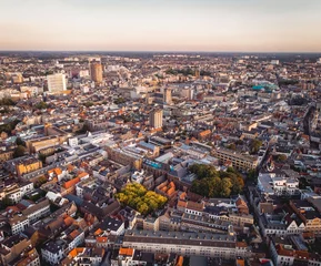 Foto op Canvas Antwerpen City View from the Air © Daan
