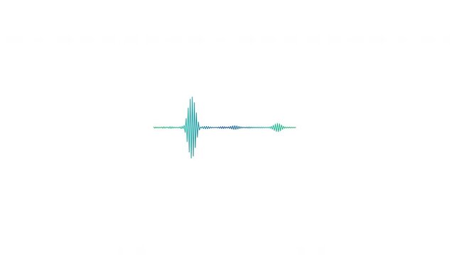 Sound wave isolated on white background. Multicolored digital sound wave equalizer. Audio technology wave concept and design under the concept of white and colorful emphasize simplicity.
