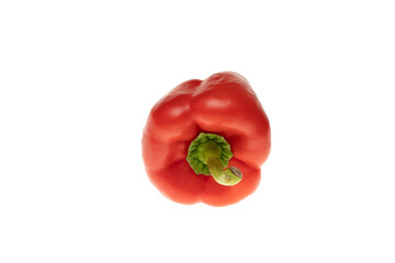red bell pepper, paprika isolated on white background