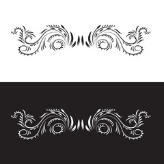 black and white frame vector illustration