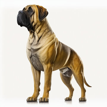 Boerboel full body image with white background ultra realistic



