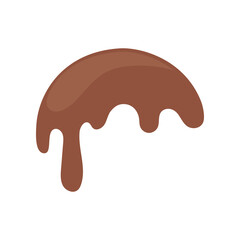 Chocolate topping for creating your own ice cream. Chocolate topping cartoon illustration. Summer, sundae concept