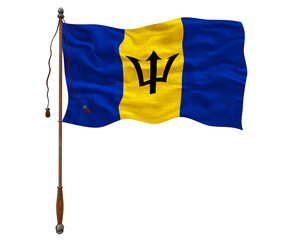 National flag of Barbados.. Background  with flag of Barbados.