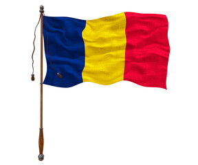National flag of Chad. Background  with flag of Chad.